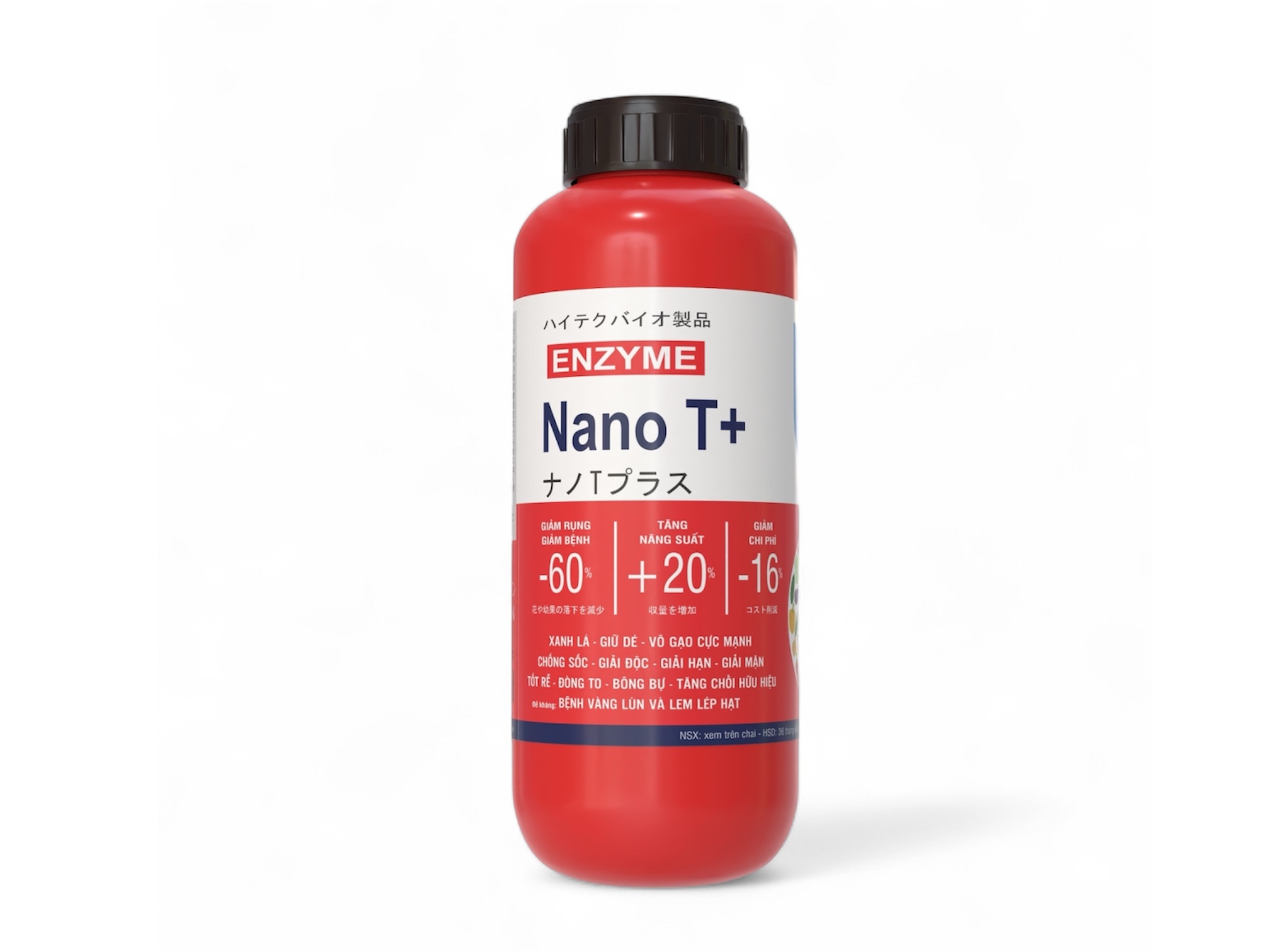 Nano T+ – Enzyme sinh học tăng năng suất, giảm rụng hoa, chống sốc cho cây trồng Nano T+ – Enzyme sinh học tăng năng suất, giảm rụng hoa, chống sốc cho cây trồng